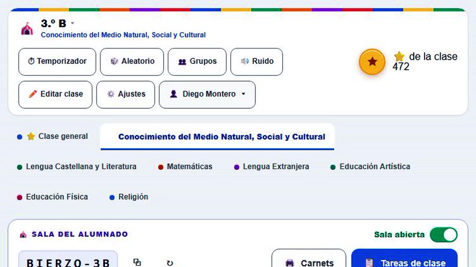 Un recorrido por el aula del maestro: la clase, la programación con sus notas y la analítica