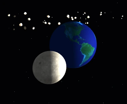 La Tierra y la Luna, de cerca